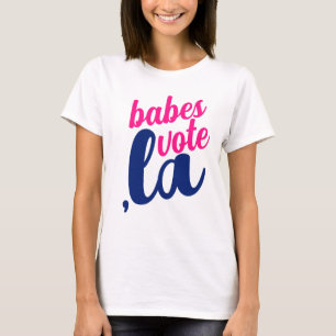 ,la Kamala babes shock rosa blue text T Shirt