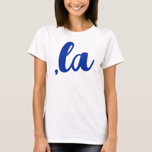 ,la Kamala comma uttalar blå demokratisk text T Shirt