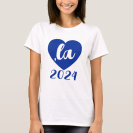 ,la KAMALA eart 2024 blue script text T Shirt