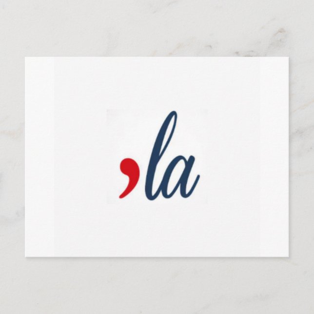 "la Kamala Harris. Vit Vykort (Framsida)