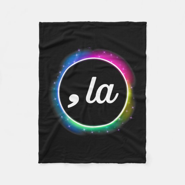 La - Kamala Kofta Cool Färgrik Harris 2024 Komma  Fleecefilt (Framsidan)