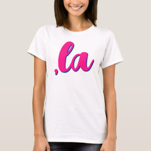 ,la Kamala kommatecken uttalar shock rosa med skug T Shirt