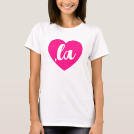 ,la KAMALA-shock rosa skripttext T Shirt