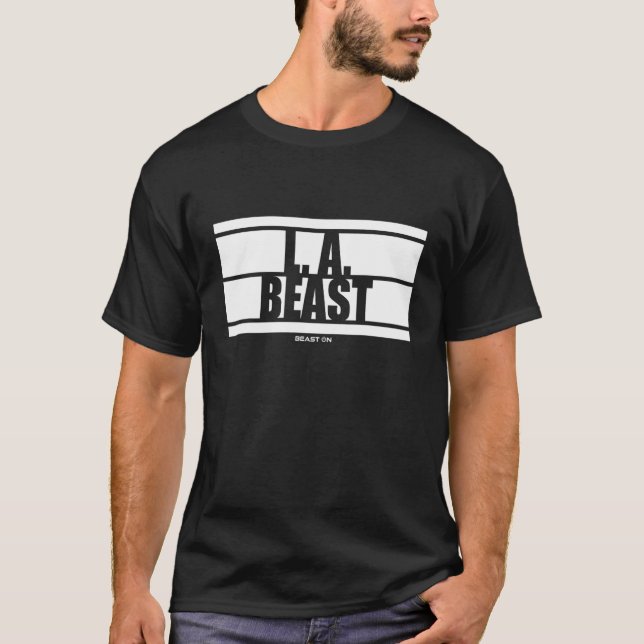 LA L A Beast Idrottsman Bodybuilding Gains Gym Fit T Shirt (Framsida)