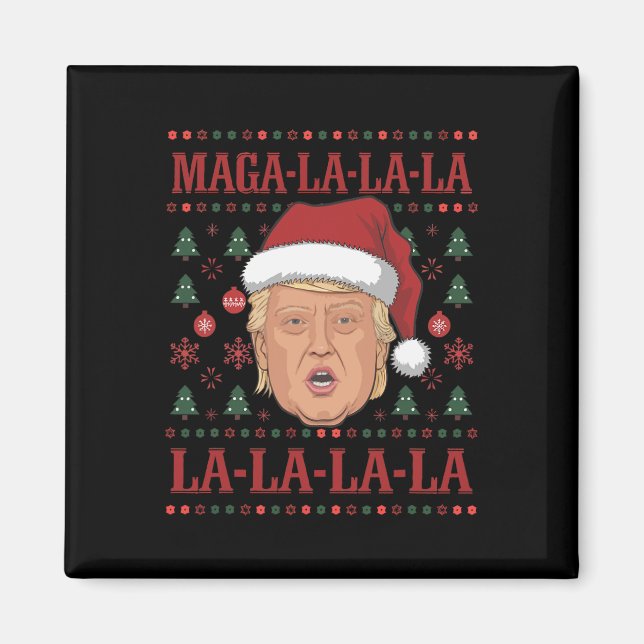 La La Donald Trump Potus 47 God jul 2 Magnet (Framsidan)
