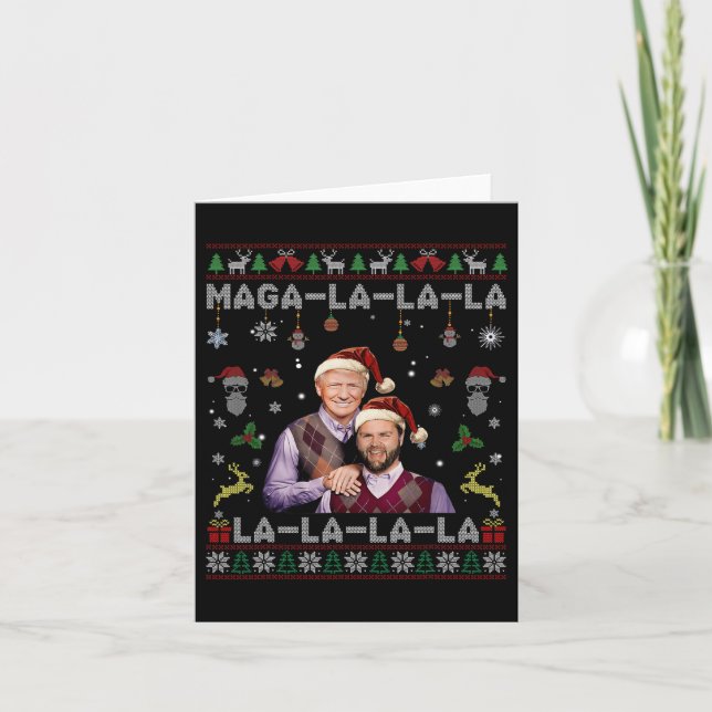 La La Donald Trump Potus 47 God jul Swea Kort (Framsida)