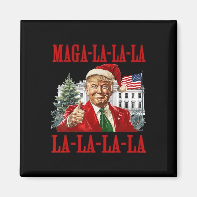 La La Donald Trump Potus 47 God jul Swea Magnet (Framsidan)