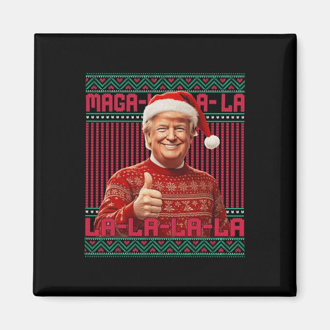 La La Donald Trump Potus 47 God jul Swea Magnet (Framsidan)