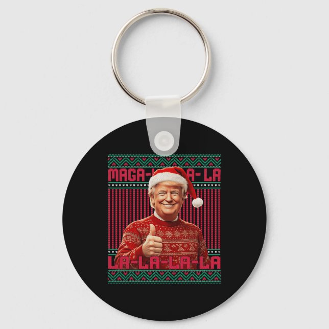 La La Donald Trump Potus 47 God jul Swea Nyckelring (Framsida)