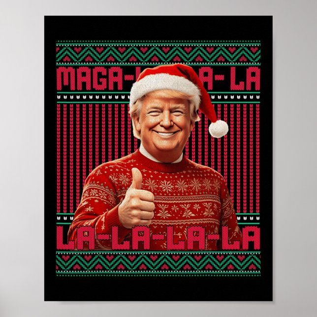 La La Donald Trump Potus 47 God jul Swea Poster (Framsidan)