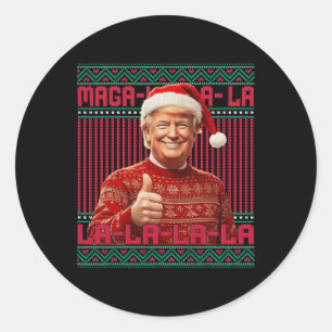 La La Donald Trump Potus 47 God jul Swea Runt Klistermärke