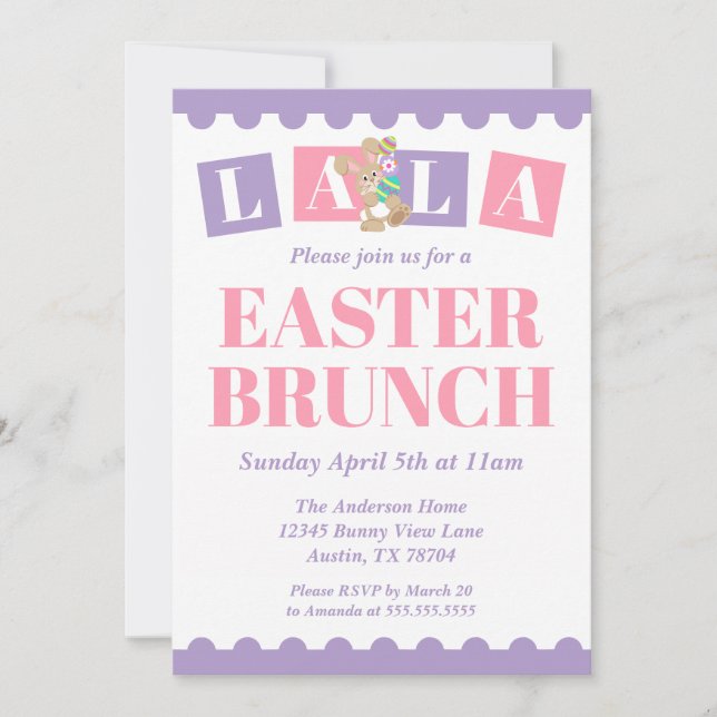 La La Easter Brunch Invitation Inbjudningar (Framsida)