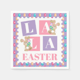 La La Easter Bunny Egg Hunt Party Pappersservett