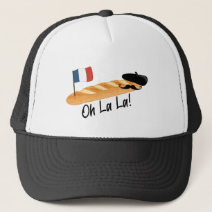 La La - Fransk Baguette - Funny Francophile Keps