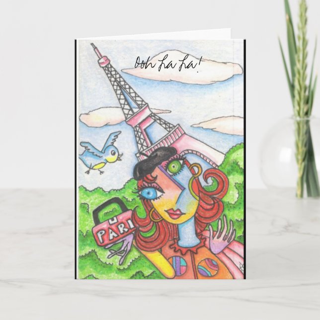 La La! Kvinna i Paris Kort (Framsida)