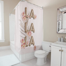 LA LA LA-Girly-Trendiget RoseGold Flower Motivatio