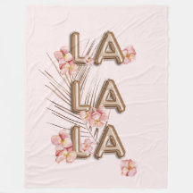 LA LA LA-Girly-Trendiget RoseGold Flower Motivatio