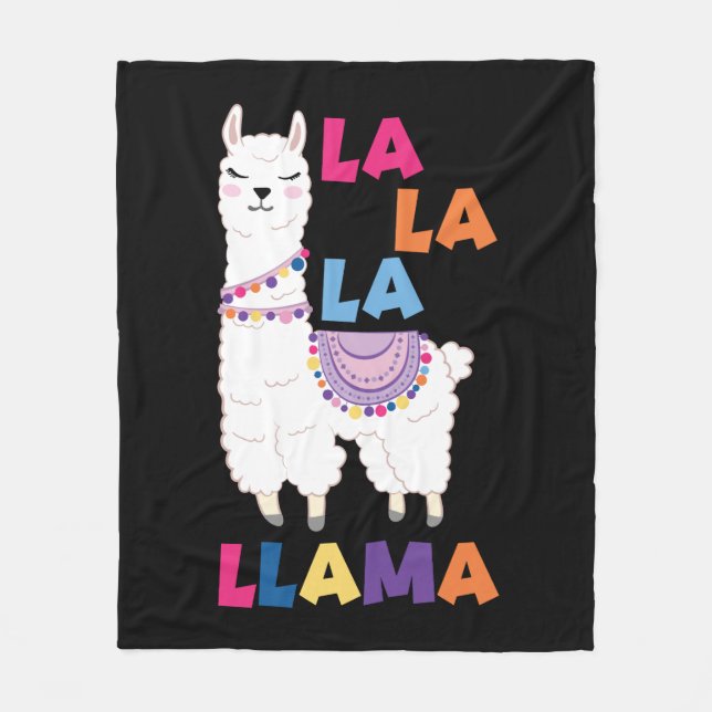 La La Llama - Funny Singing Llama Fleecefilt (Framsidan)