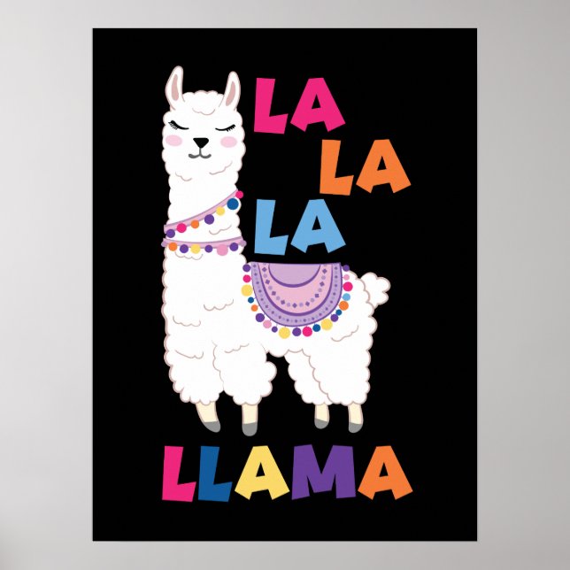 La La Llama - Funny Singing Llama Poster (Framsidan)