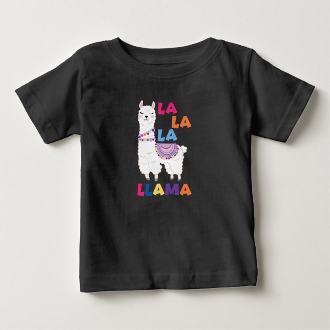 La La Llama - Funny Singing Llama T Shirt (Framsida)