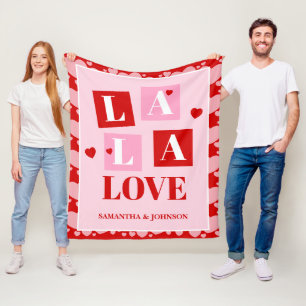 La La Love Alla hjärtans dag Fleecefilt
