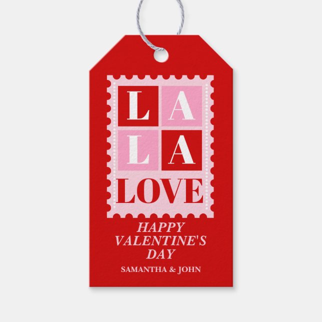 La La Love Alla hjärtans dag presentkort Presentetikett (Framsidan)