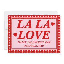 La La Love Alla hjärtans dag Romantiskt kort