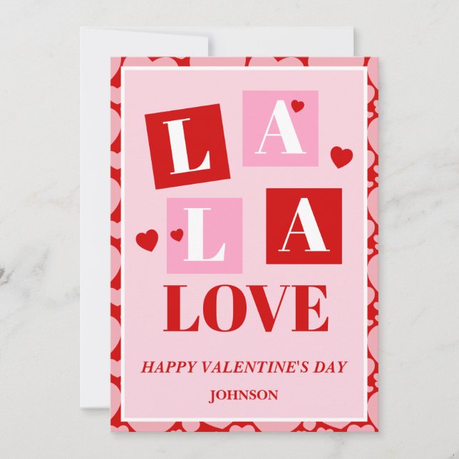 La La Love Couple Valentine’s Day Card Julkort (Framsida)