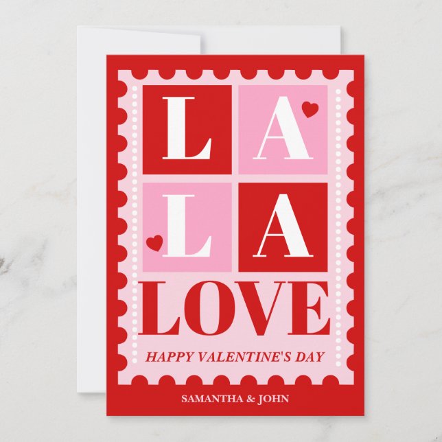 La La Love Funny Valentine’s Day Card Julkort (Framsida)