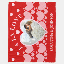 La La Love Valentine’s Day Couple Photo Fleecefilt