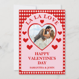 La La Love Valentine’s Day Couple Photo Julkort