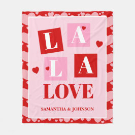 La La Love Valentine’s Day Fleecefilt