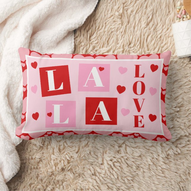 La La Love Valentine’s Day Lumbarkudde (Filt)