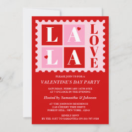 La La Love Valentine’s Day Party Invitation Inbjudningar