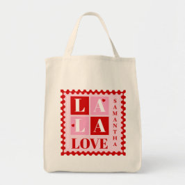 La La Love Valentine’s Day Personalized Tote Bag Tygkasse
