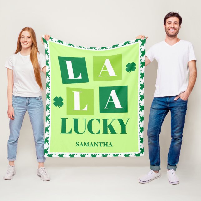 La La Lucky St. Patrick’s Day Fleecefilt (På plats)