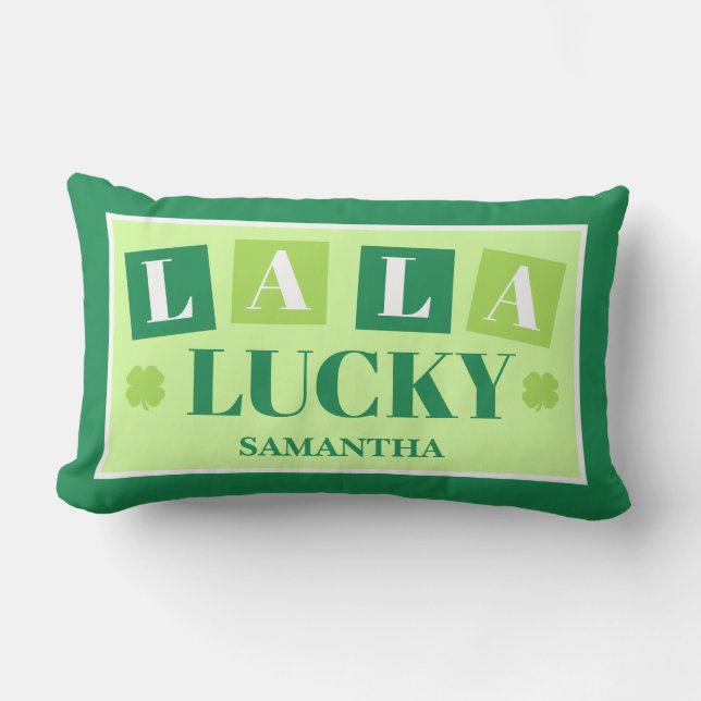 La La Lucky St. Patrick’s Day Lumbarkudde (Framsida)