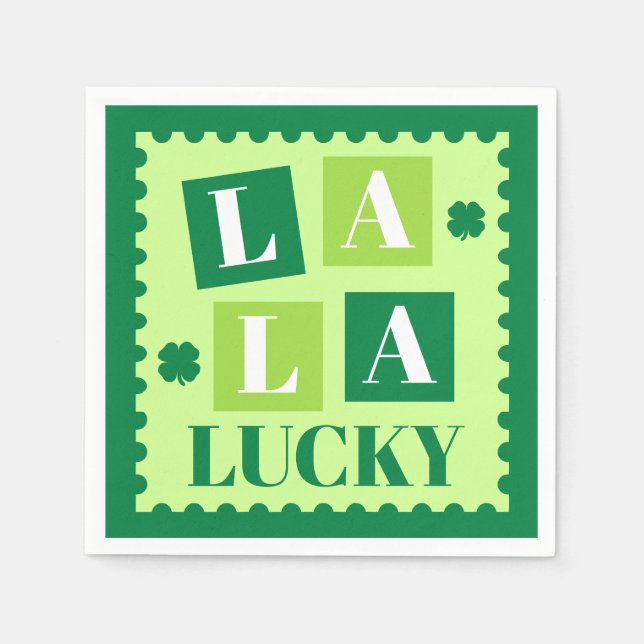 La La Lucky St. Patrick’s Day Pappersservett (Framsidan)