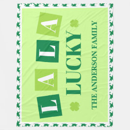 La La Lucky St. Patrick’s Day Personalized Blanket Fleecefilt