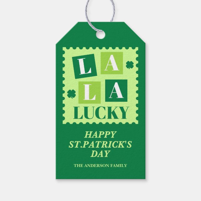 La La Lucky St. Patrick’s Day Presentetikett (Framsidan)