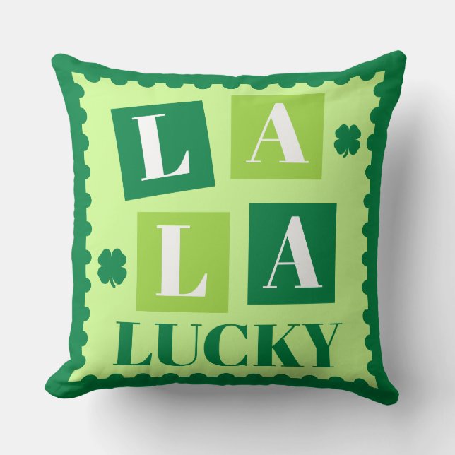 La La Lucky St. Patrick's Day Kudde (Framsida)