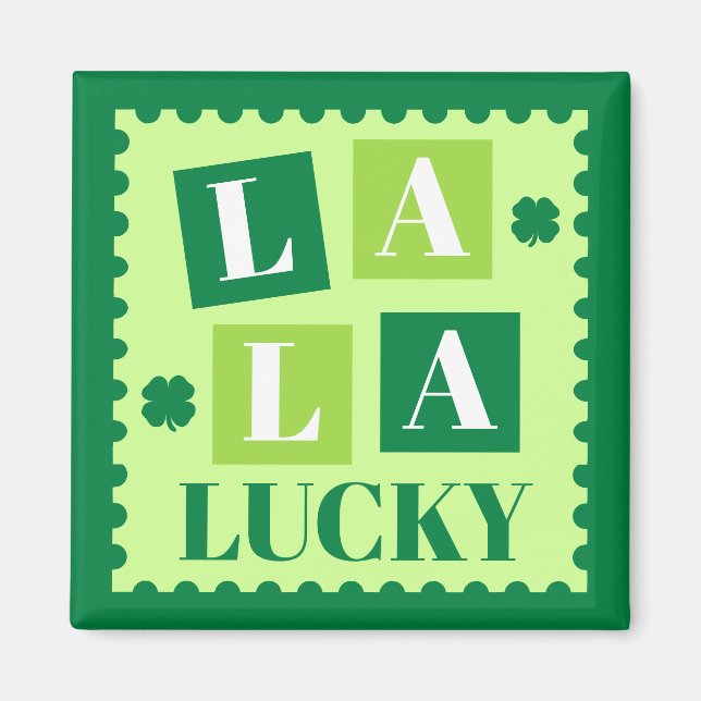 La La Lucky St. Patrick's Day Magnet (Framsidan)