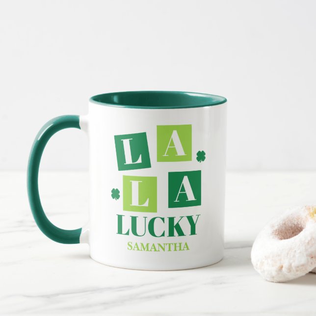 La La Lucky St. Patrick's Day Mugg (Med munk)