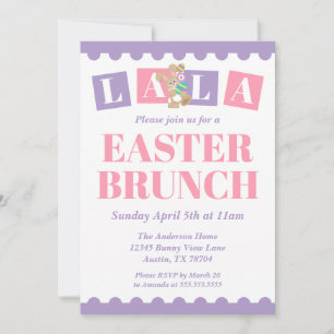 La La Påskbrunch-inbjudan Inbjudningar