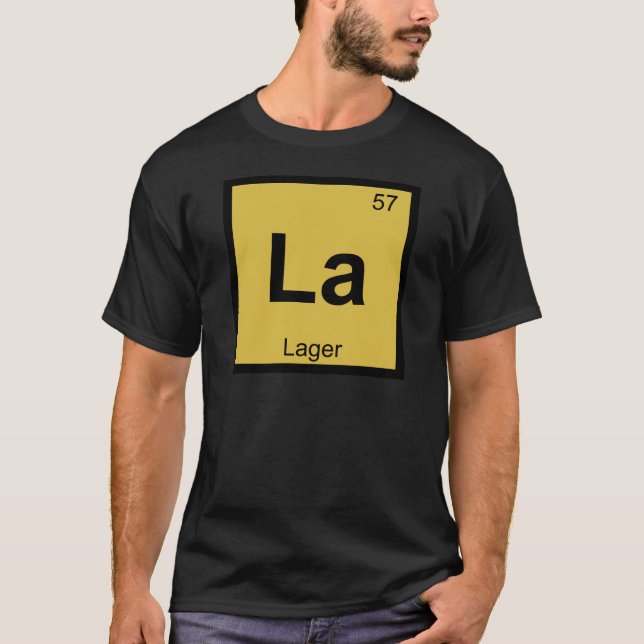 La - Lager Öl Kemi Periodiska Systemet Symbol Tröja (Framsida)