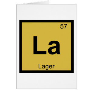 La - Lager Ölkemi Periodiska Systemet Symbol Hälsningskort