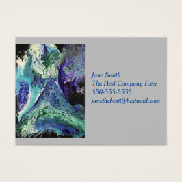 La Laguna #1-målning i blått, tealt Affärskort Visitkort