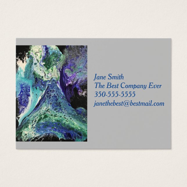 La Laguna #1-målning i blått, tealt Affärskort Visitkort (Framsidan)