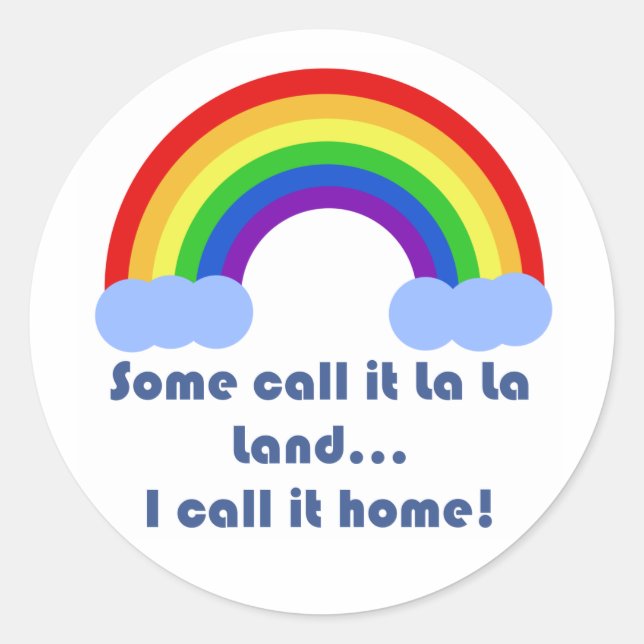 "La Land Stickers" Runt Klistermärke (Framsida)