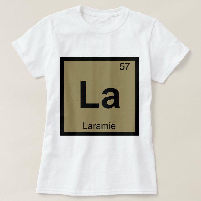 La - Laramie Wyoming Kemi Periodiska Systemet Tröja (Design framsida)